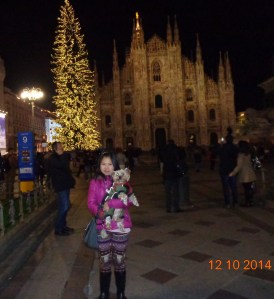 Snapshot time at Milan Cathedral with its Gigantic Xmas Tree