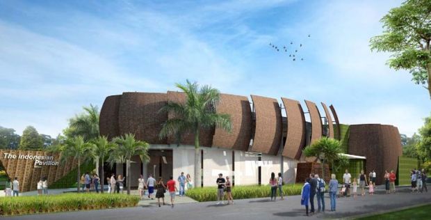Design of Indonesian Pavilion - Image is taken from official Expo 2015's pinterest (with hyperlink provided on the image)